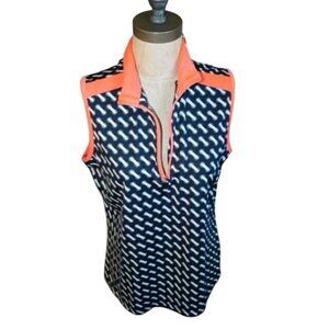 Tail Size L Large White Label STRETCH Print Golf Tennis Pickleball Active Top